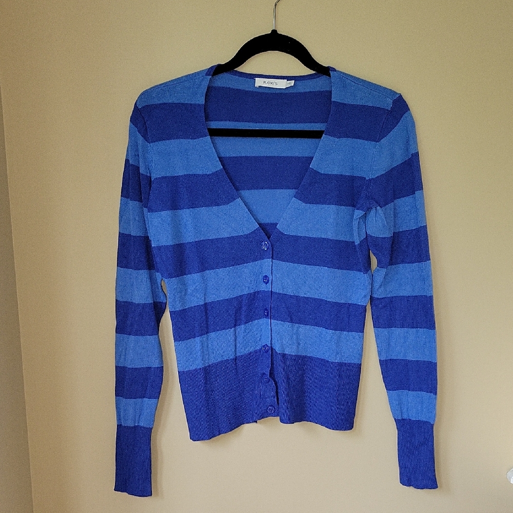 Ricki's Two Toned Blue Striped Sweater